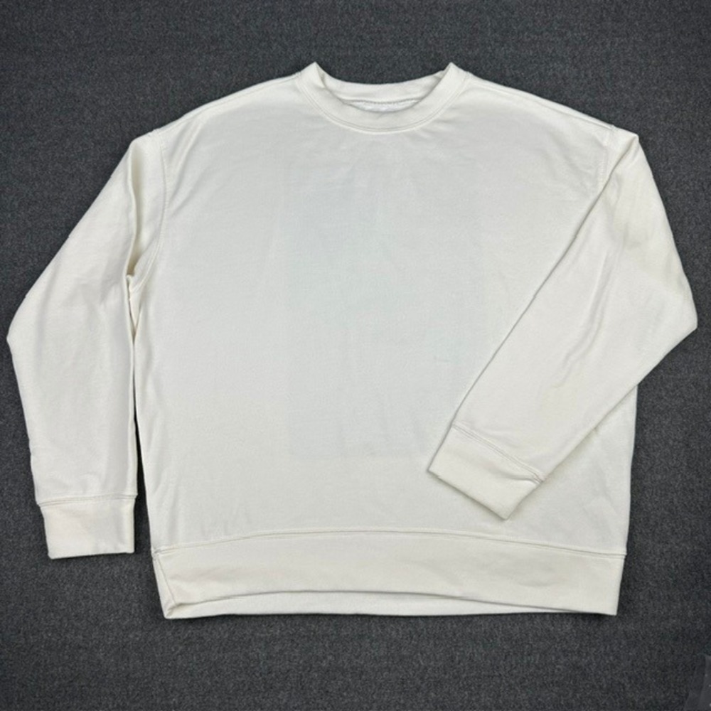 Jil Sander Never Fade Away Graphic Sweatshirt Cream White JPUS707533 Size M